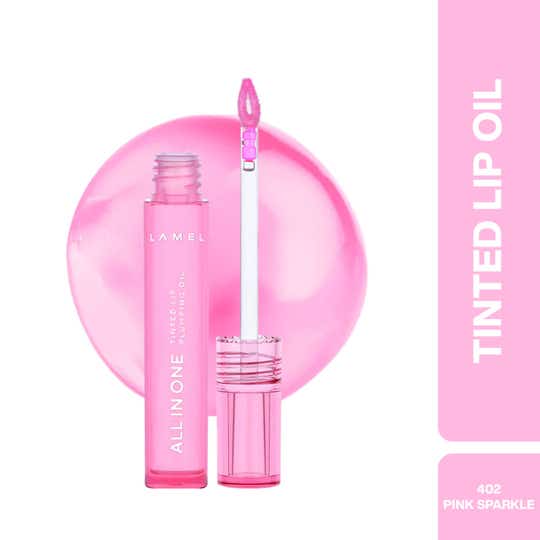 Lamel All In One Lip Tinted Plumping Oil - N 402 Pink Sparkle (3ml)