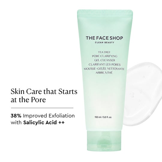 The Face Shop Salicylic Acid Tea Tree Gel Cleanser with AHA & PHA -Korean Face Wash for Acne(150 ml)