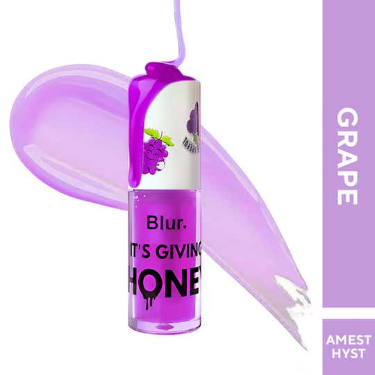 Blur India  It's Giving Honey Lip Oil, Juicy Lip Oil, Grape - Amethyst (5 ml)