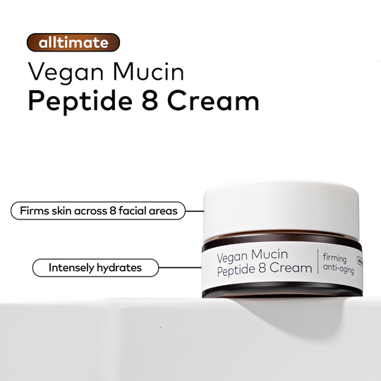 The Face Shop Alltimate Vegan Mucin 8 Peptide Cream Glutathione-Hydrating, Anti Aging, Korean(50 ml)