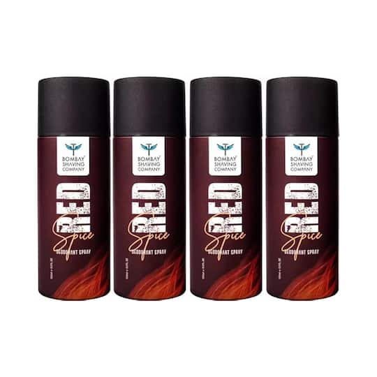 Bombay Shaving Company Red Spice Combo Deodorant Spray For Men (4 x 150 ml)