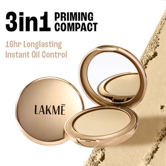 Lakme Powerplay Priming Powder Foundation 3-in-1 Lasting Matte Dry-Oily Skin - Ivory Cream (9 g)