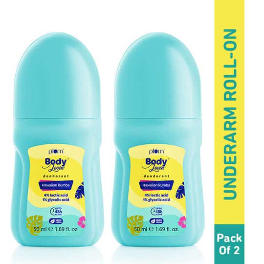 Plum Bodylovin Hawaiian Rumba Deodorant Roll-On Combo Pack of 2 (50 ml)