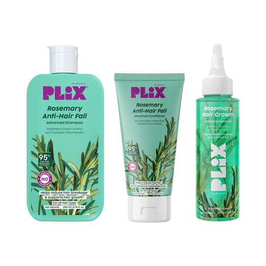 Plix The Plant Fix Rosemary Hair Care Kit Shampoo + Conditioner + Hair Oil (3 pcs)