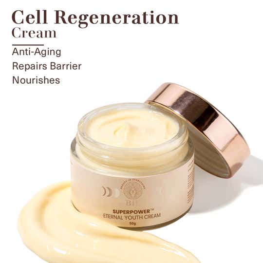 BiE Superpower Eternal Youth Face Cream with Squalane Ginseng Stem Cells - Anti-Aging Cream (50 g)
