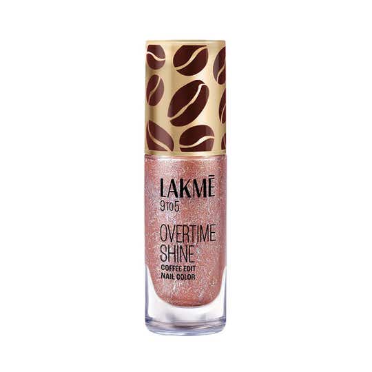 Lakme 9 to 5 Overtime Shine Nail Polish Coffee Edit - 15 Hazelnut Hug (6 ml)
