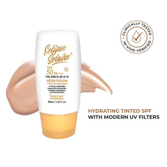 Eclipse Solaire Aqua Fusion Tinted Sunscreen SPF50 PA+++ with Himalayan Spring Water (30 ml)