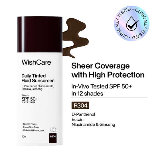 WishCare Daily Fluid Tinted Sunscreen SPF50PA++++ R304 (50 ml)