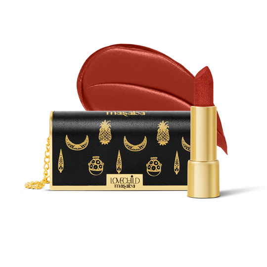 LoveChild Masaba Batua Pocket Lipstick - Rich Satin Finish (Crunchy Mirchi) (4 gm)