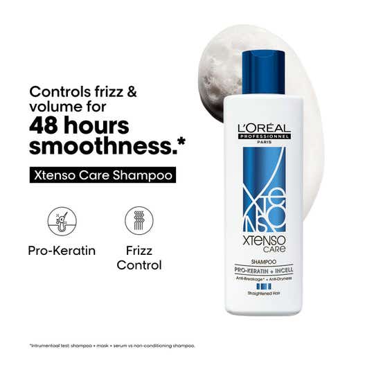 L'OREAL PROFESSIONNEL Xtenso Care Shampoo For Frizz-Free, Smooth & Manageable Hair (250 ml)