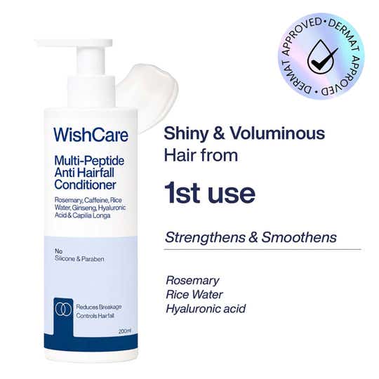 WishCare Multi Peptide Anti Hairfall Shampoo with Rosemary Boosts Hair Growth (250 ml)