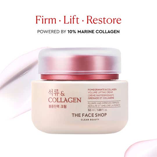 The Face Shop Collagen & Pomegranate Moisturizer Anti Aging Korean Beauty Day & Night Cream (50 ml)