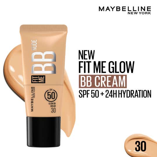 Maybelline New York Fit Me BB Nude Glow BB Cream SPF 50+ 24H Hydration - 30 (25 ml)