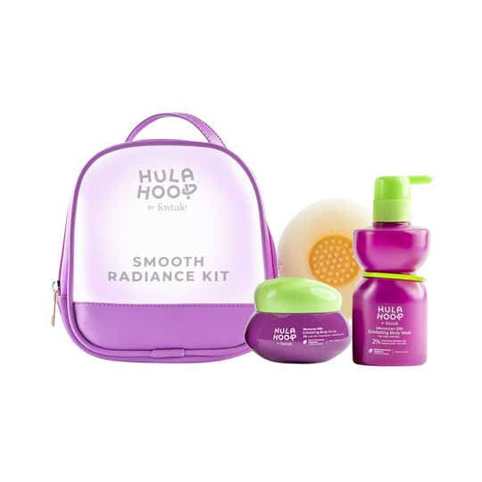 Foxtale Hula Hoop Silk Skin Kit Exfoliating Body Wash + Exfoliating Body Scrub (4 pcs)