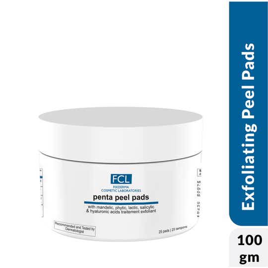 FCL Penta Peel Pads, Exfoliant Removes Dead Cells, Fine Lines & Wrinkles - 25 Pads (100g)