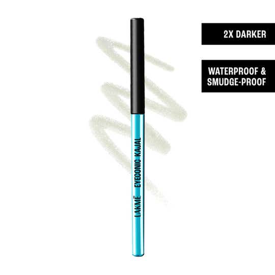 Lakme Eyeconic Kajal Matte Waterproof Kohl Smudgeproof Kajal That Lasts 24 Hrs - White (0.35 g)