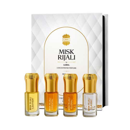 Ajmal Misk Rijali  Attar Gift Set Long Lasting Perfume Oil for Men (12 ml)