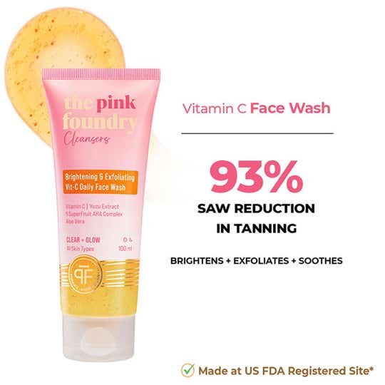 The Pink Foundry Brightening & Exfoliating Vit-C Daily Face Wash (100 ml)