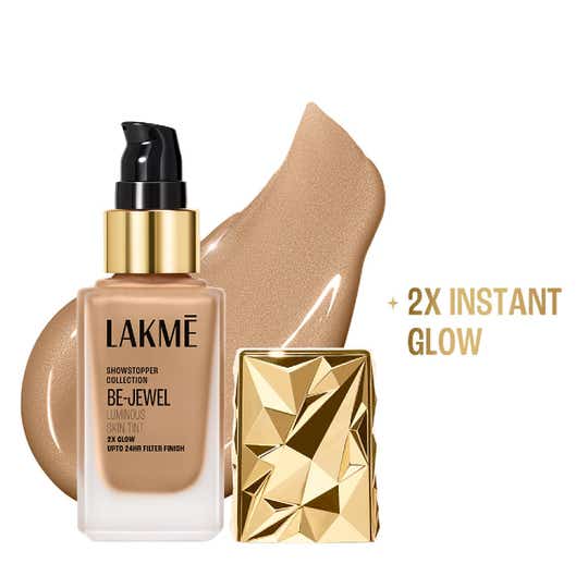Lakme Be-Jewel Luminous Skin Tint Up to 2X Luminous Glow - Cool Walnut (25 ml)