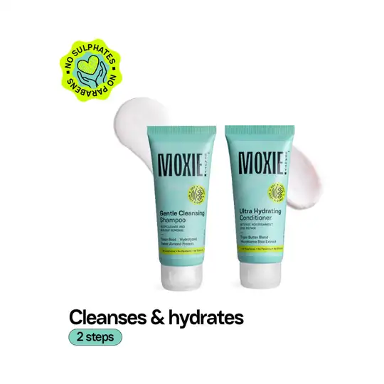 Moxie Beauty Rinse & Shine Duo - Shampoo & Conditioner for Dry and Frizzy Hair (2 Pcs)