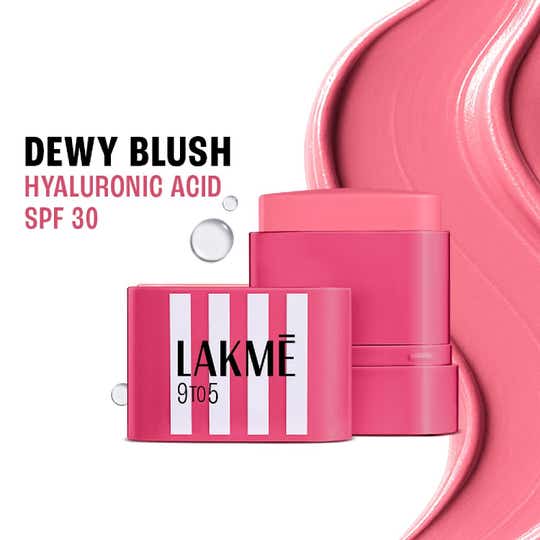 Lakme 9to5 Hya Beach Edit SPF Blush, Creamy Texture,Travelfriendly Dewy Finish - Sunset Rose (8.6 g)