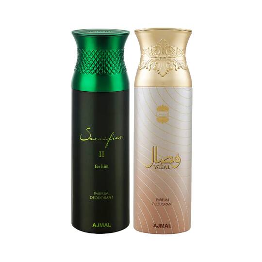 AJMAL Sacrifice II Him & Wisal Deodorant Spray (2Pc)