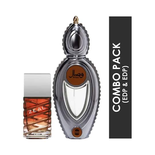 AJMAL Zeal Eau De Parfum Aquatic Woody Perfume And Wisal Eau De Parfum Floral Musky Perfume - (2Pcs)