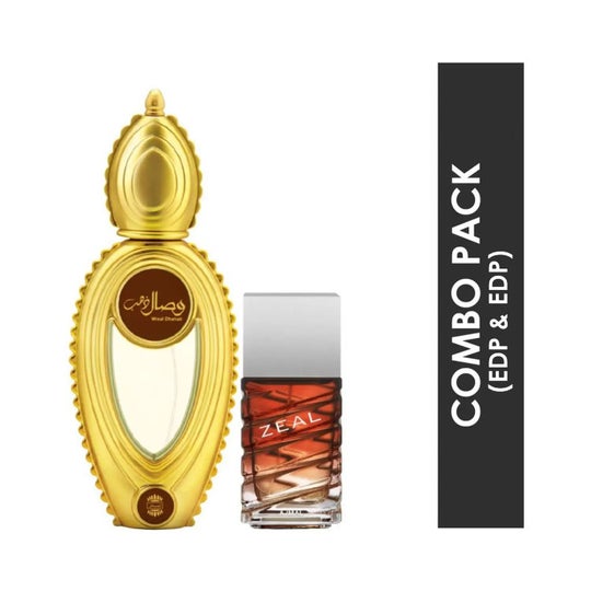 AJMAL Wisal Dhahab Eau De Parfum Fruity Floral Perfume And Zeal Eau De Parfum Aquatic Woody Perfume - (2Pcs)