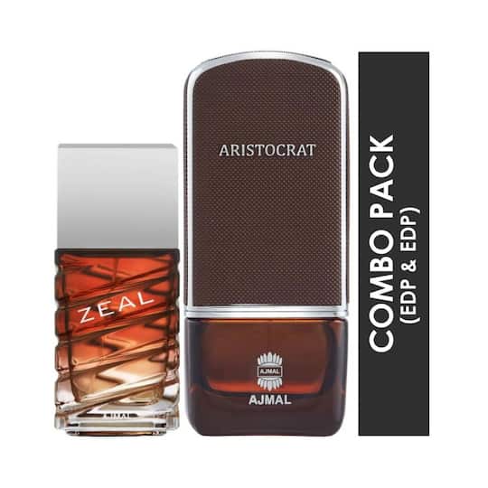 AJMAL Aristocrat Eau De Parfum Citrus Woody Perfume And Zeal Eau De Parfum Aquatic Woody Perfume - (2Pcs)