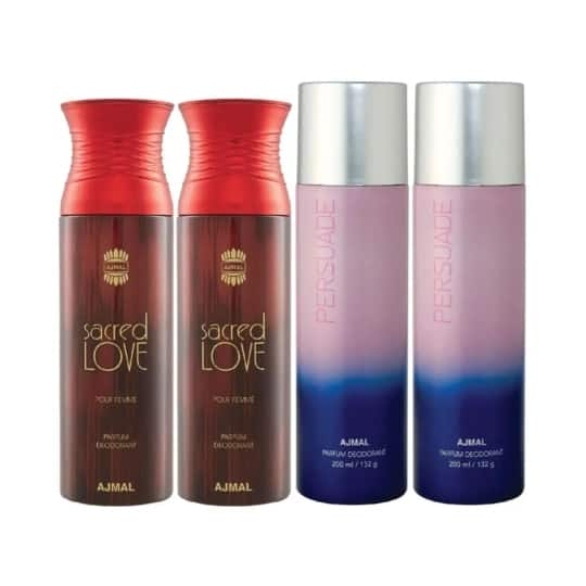 Ajmal 2 Sacred Love And 2 Persuade Deodorants (4Pc)