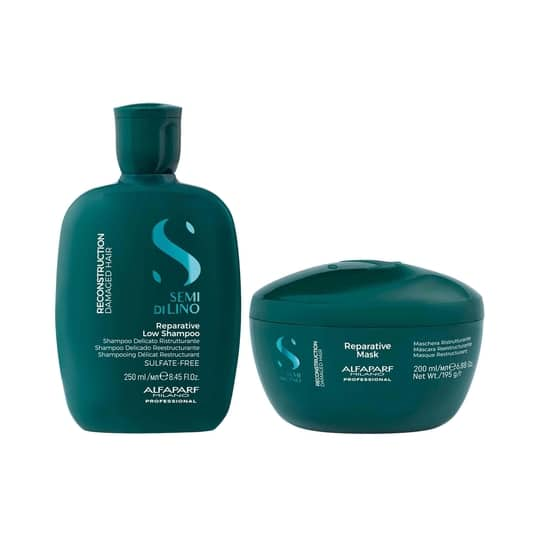 Alfaparf Milano Reparative Shampoo & Treatment Hair Mask Combo for Dry & Damage Hair  Bond Repair