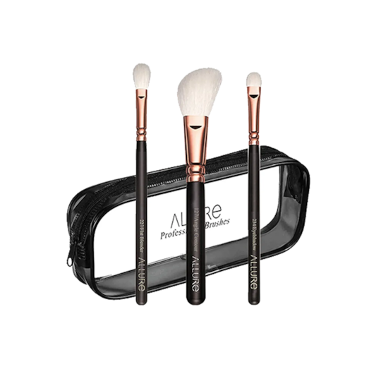 Allure Essential Trio Brush Set with Travel Pouch (3pcs)
