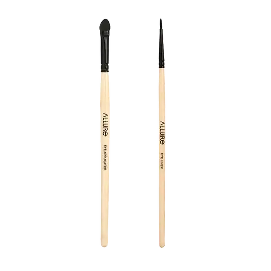 Allure Classic Eye Liner Brush & Eye Applicator Combo - (2Pcs)