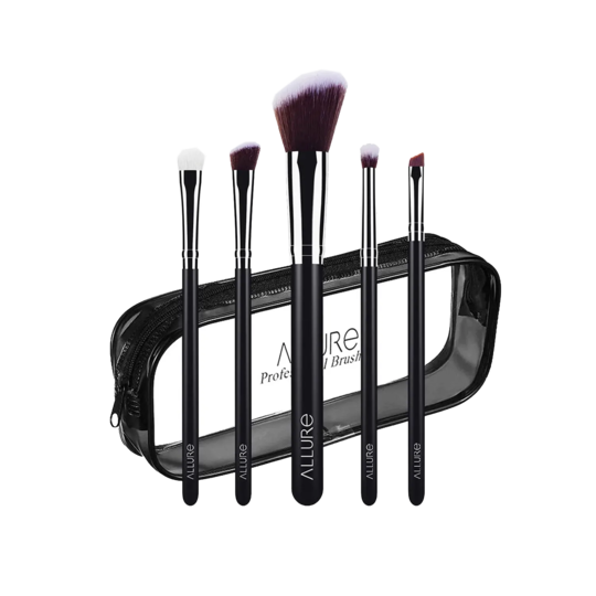 Allure Professional Makeup Brush : Travel Friendly Brush Set SSK-05 - (5Pcs)