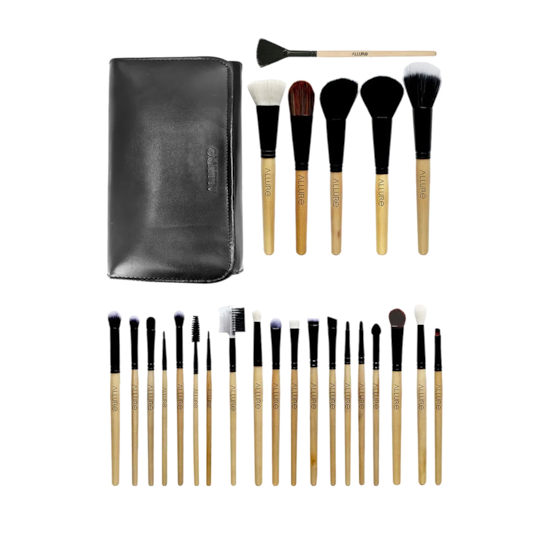 Allure Makeup Brush Set with Bag - (25Pcs)