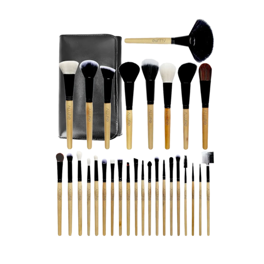 Allure Makeup Brush Set with Bag - (29Pcs)