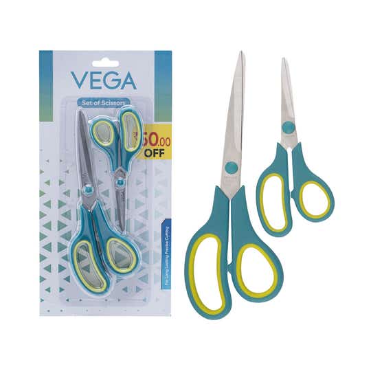 Vega Multipurpose General Scissor for Home, Office & Craft Use GCSS-01 (2 pcs)