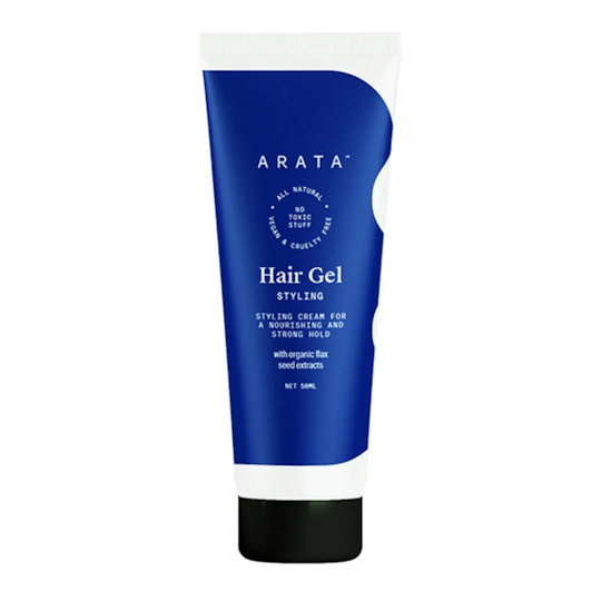 Arata Natural Hair Gel for Styling, Shaping, Strong Hold (50 ml)
