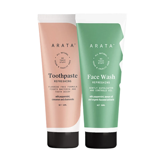 Arata Refreshing Face Wash with Peppermint Lemon Oil and Organic Flaxseed Extracts (100ml)
