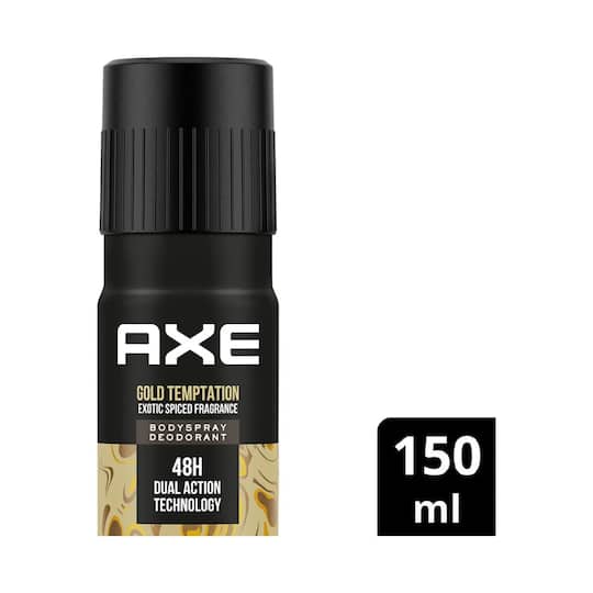 AXE Gold Temptation 48H Dual Action Technology Deodorant Body Spray For Men (150ml)