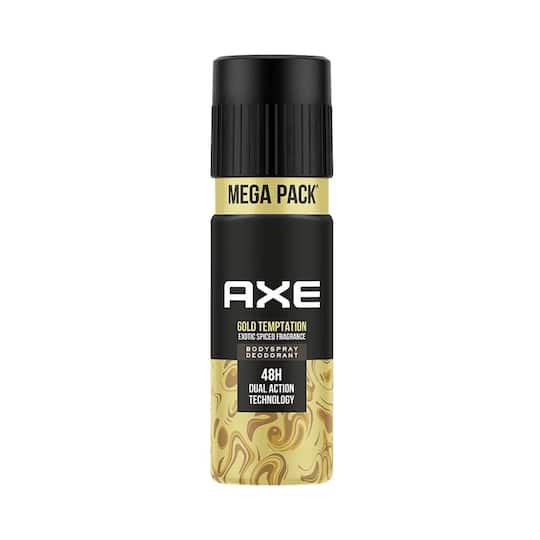 AXE Gold Temptation 48H Dual Action Technology Deodorant Body Spray For Men (215ml)