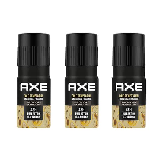 AXE Dark Temptation Pack Of 3 Gold Temptation Deodorant Bodyspray (150 ml) Combo