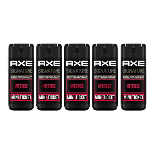AXE Signature Mini Ticket Intense Pocket Deodorant For Men (10 ml) (Pack Of 5)