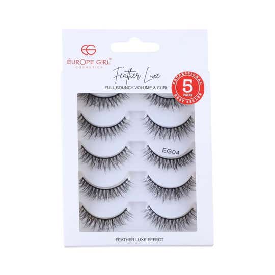 Europe Girl Feather Luxe Eyelash Set - Eg Lash-04 (5-Pair)