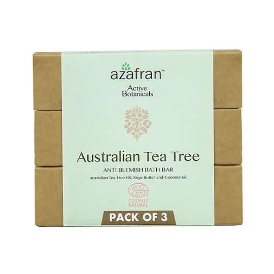 Azafran Active Botanicals Australian Tea Tree Anti-Blemish Bath Bar - (3 Pcs)