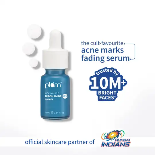 Plum 10% Niacinamide Face Serum With Rice Water & Squalane (10ml)