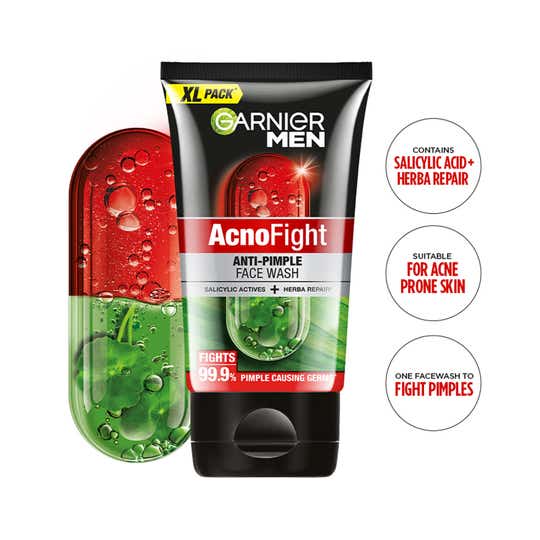 Garnier Men Acno Fight Anti-Pimple Face Wash (150g)
