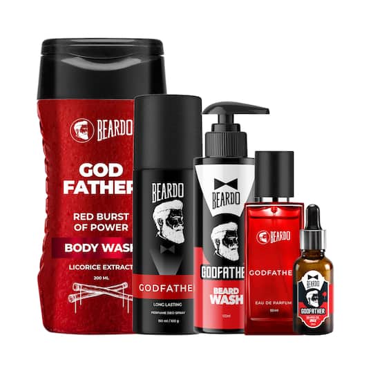 Beardo GodFather Beard Oil, Perfume, Deo Spray, Beard Wash & Body Wash Combo
