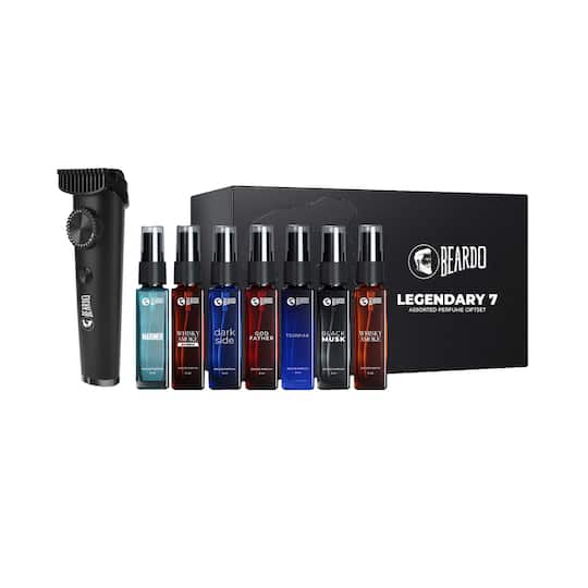 Beardo Legendary 7 Assorted Perfume Gift Set (7 pcs) & Don Trimmer PR2633 - Black Combo