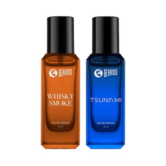 Beardo Whisky Smoke Perfume (20 ml) & Tsunami Perfume for Men Marine (20 ml) Combo
